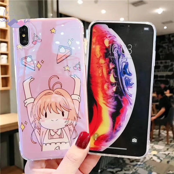 Cute Sakura Phone Case for iphone 6/6s/6plus/7/7plus/8/8P/X/XS/XR/XS Max JK1682
