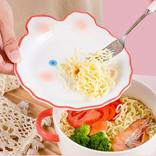 Cute Rabbit and Bear Printed Bowl JK3107
