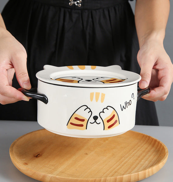 Lovely Cat Printed Bowl JK2935