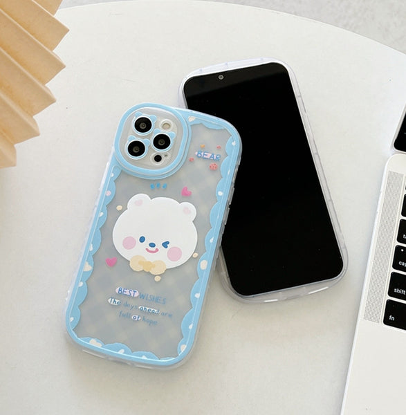 Cute Rabbit and Bear Phone Case for iphone X/XS/XR/XS Max/11/11 pro/11 pro max/12/12pro/12mini/12pro max/13/13pro/13pro max JK3120