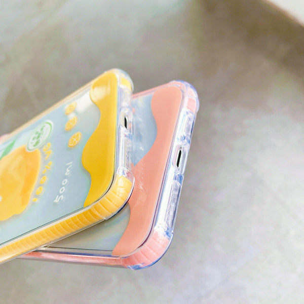 Peach and Lemon Phone Case for iphone7/7plus/8/8P/X/XS/XR/XS Max/11/11 pro/11 pro max JK2314