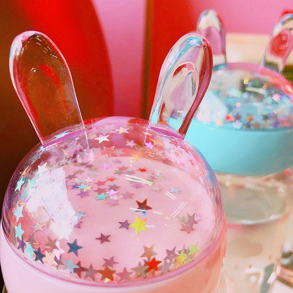 Rabbit Glass Water Bottle JK1097