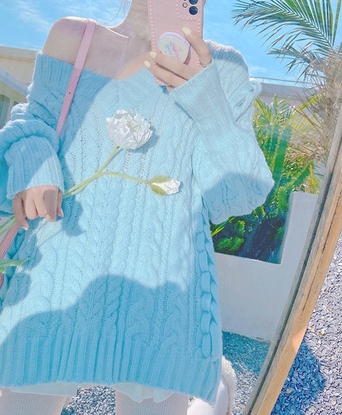 Fashion Blue Girls Sweater JK2763