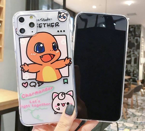 Cute Pikachu Phone Case for iphone 7/7plus/8/8P/X/XS/XR/XS Max/11/11 pro/11 pro max JK1959