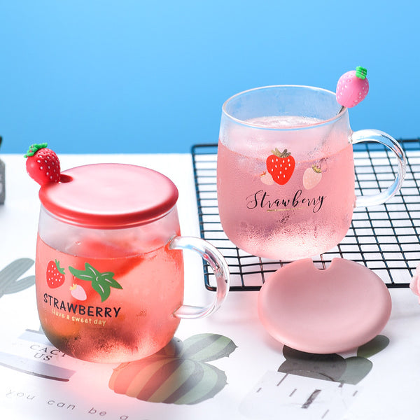 Sweet Strawberry Glass Cup JK2147