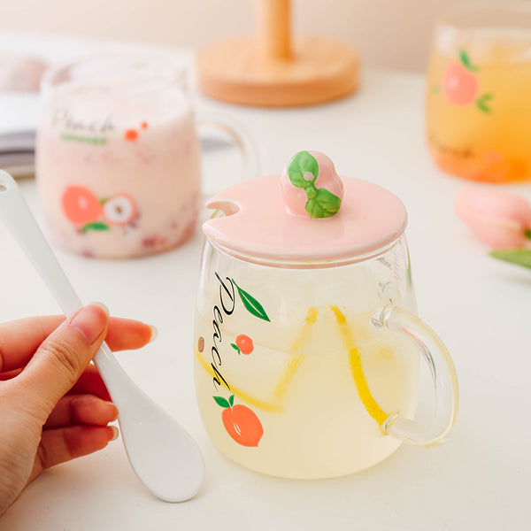 Sweet Peach Glass Cup JK2703