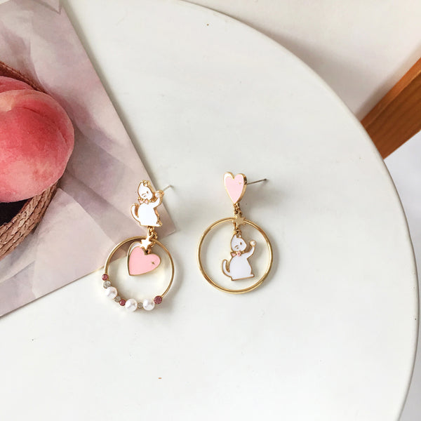 Lovely Cat Earrings/Clips JK2979