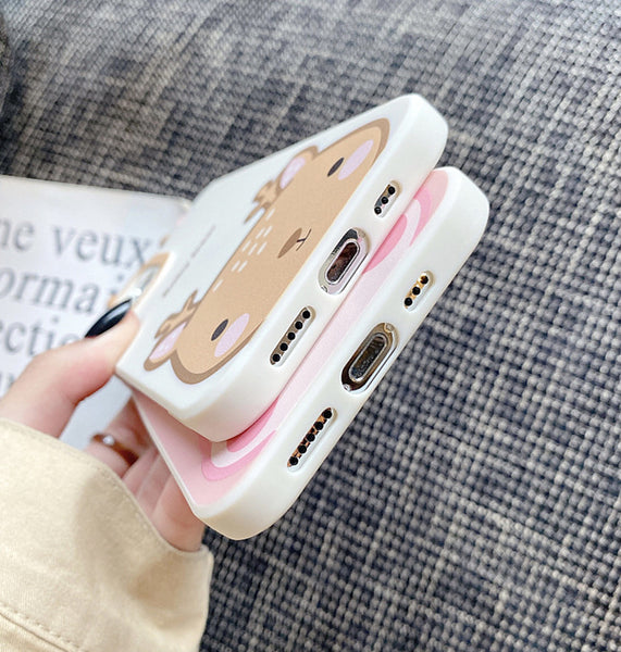 Cute Rabbit and Deer Phone Case for iphone 7plus/8P/X/XS/XR/XS Max/11/11pro max/12/12pro/12pro max/13/13pro/13pro max JK3070