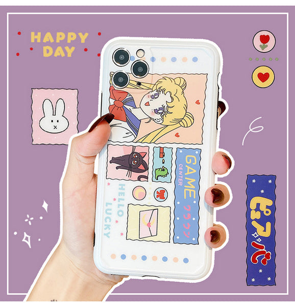 Cute Usagi Girl Phone Case for iphone7/7plus/8/8P/X/XS/XR/XS Max/11/11 pro/11 pro max JK2227