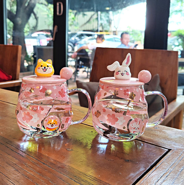 Lovely Rabbit Glass Water Cup JK3326