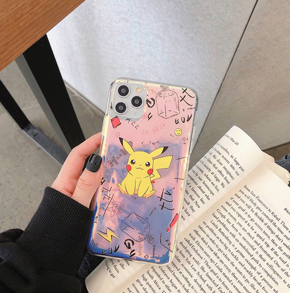 Lovely Pikachu Phone Case for iphone7/7plus/8/8P/X/XS/XR/XS Max/11/11 pro/11 pro max JK2066