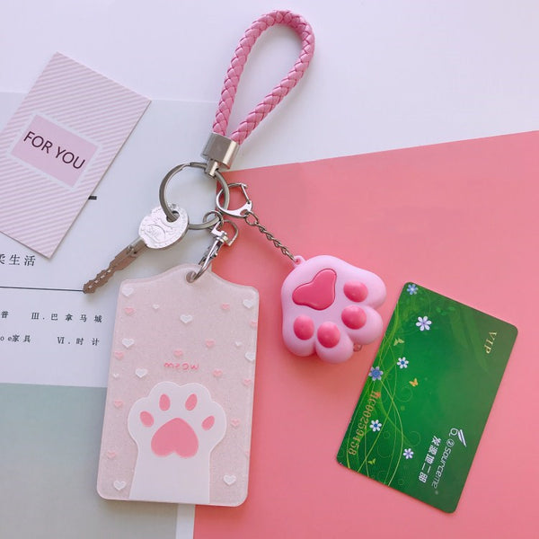 Cute Cartoon Cat Claw Card Cover JK1393