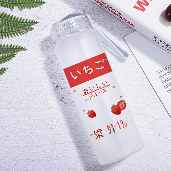 Fashion Strawberry Glass Water Bottle  JK1687