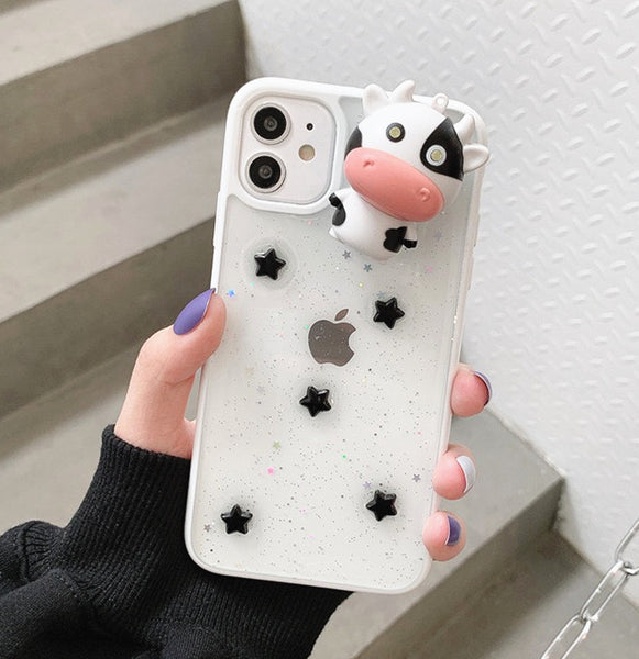 Lovely Cow Phone Case for iphone 7/7plus/8/8P/X/XS/XR/XS Max/11/11pro/11pro max/12/12pro/12pro max/12mini/13/13pro/13pro max/14/14pro/14pro max JK3508