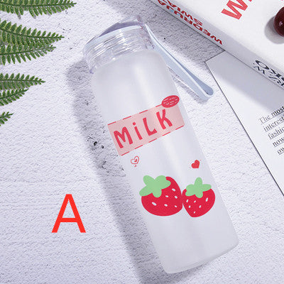 Fashion Strawberry Glass Water Bottle  JK1687