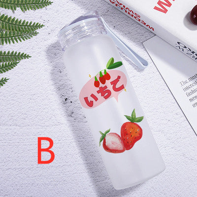 Fashion Strawberry Glass Water Bottle  JK1687