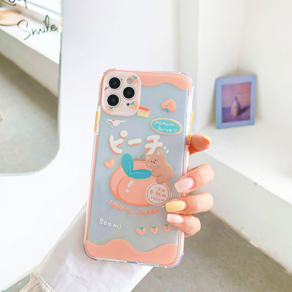 Peach and Lemon Phone Case for iphone7/7plus/8/8P/X/XS/XR/XS Max/11/11 pro/11 pro max JK2314