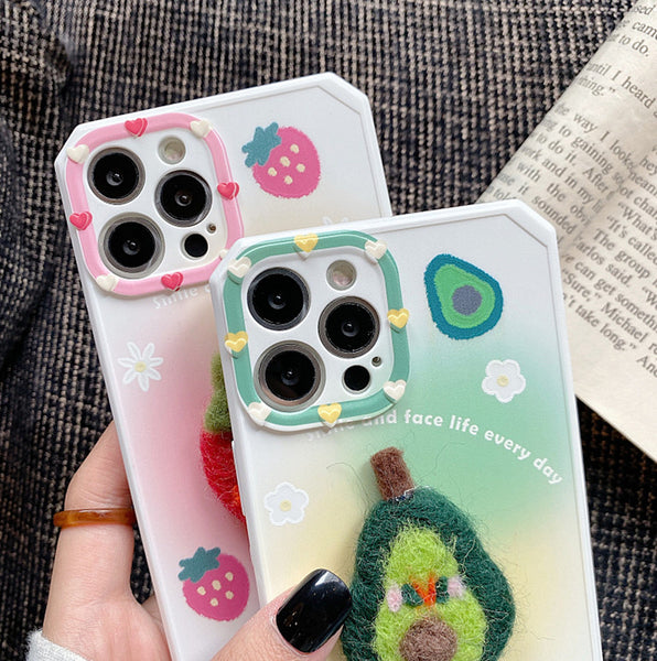 Sweet Strawberry Phone Case for iphone 7plus/8P/X/XS/XR/XS Max/11/11pro/11pro max/12/12pro/12pro max/12mini/13/13pro/13pro max JK2951
