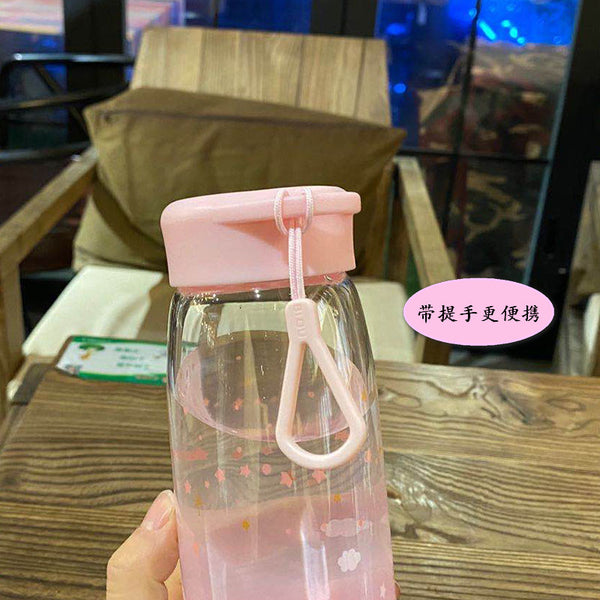 Cute Stars Glass Water Bottle  JK2290