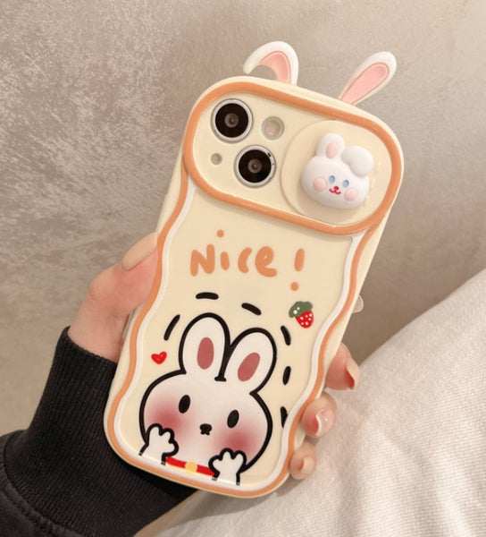 Lovely Rabbit Phone Case for iphone 11/11pro max/12/12pro/12pro max/13/13pro/13pro max/14/14plus/14pro/14pro max JK3360
