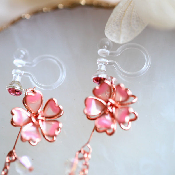 Cute Sakura Earrings/Clips JK2743