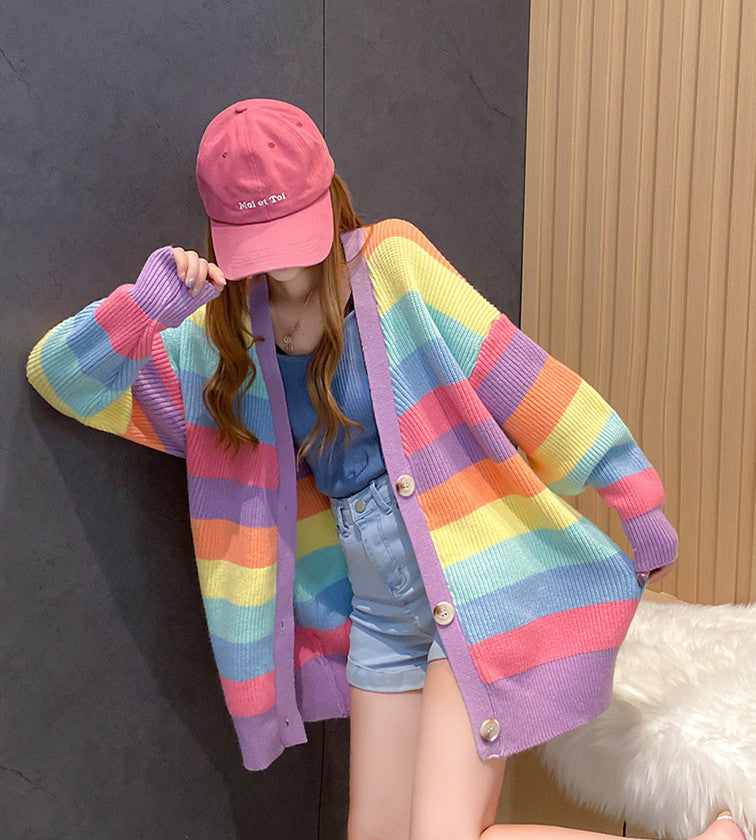 Wc pastel outlet rainbow sweater