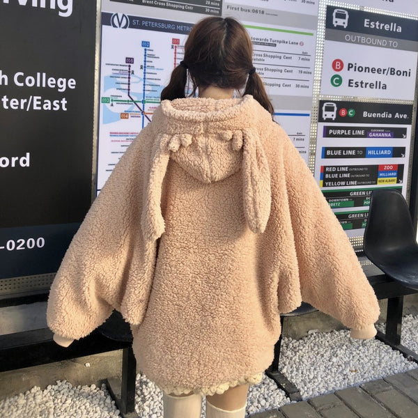 Fashion Rabbit Ears Hoodie Coat JK1775