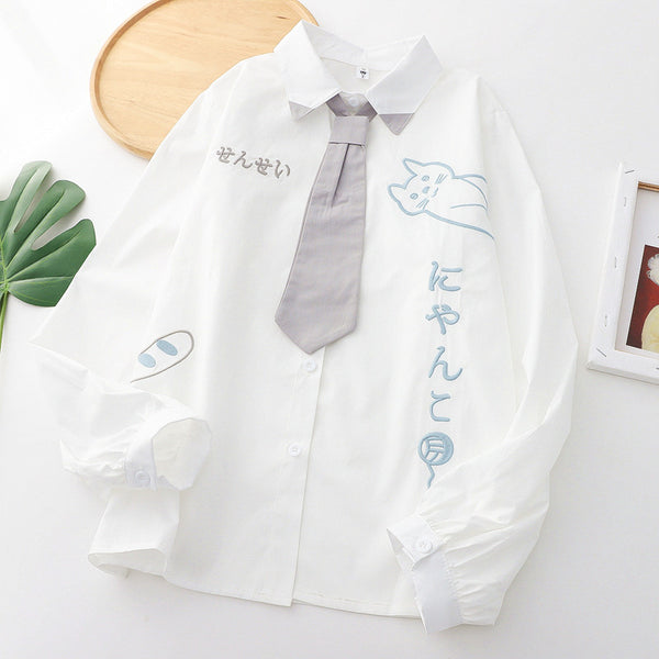 Lovely Cat Long Sleeve Shirt JK3305