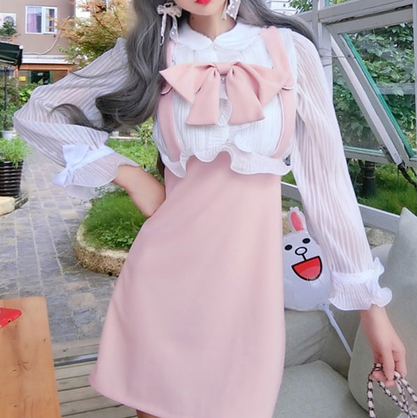 Fashion Bow-knot One-piece Dress JK1924