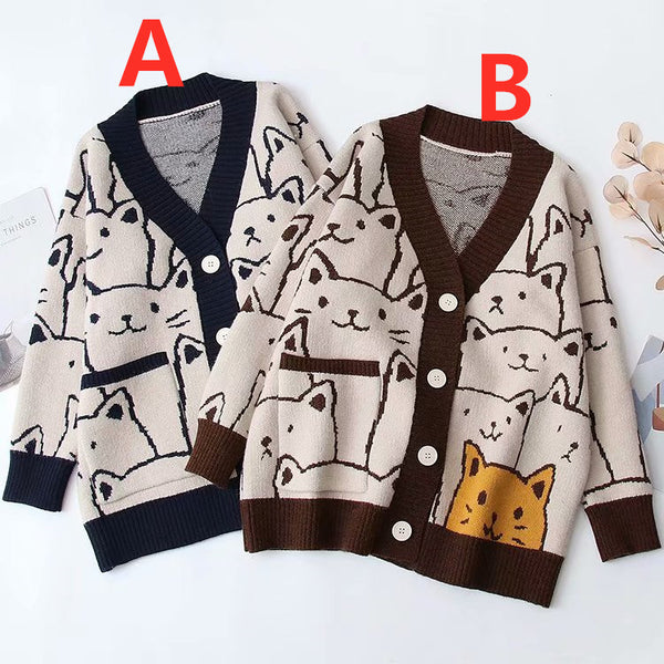 Cute Cats Sweater Coat JK2936