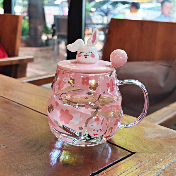 Lovely Rabbit Glass Water Cup JK3326
