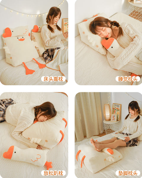 Cartoon Goose Plush Hold Pillow JK3232