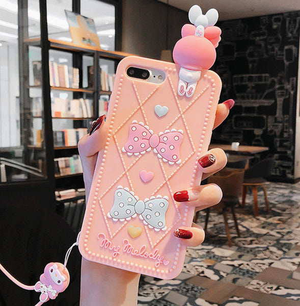 Cute My Melody Phone Case for iphone 6/6s/6plus/7/7plus/8/8P/X/XS/XR/XS Max/11/11pro/11pro max/12/12pro/12pro max JK1526