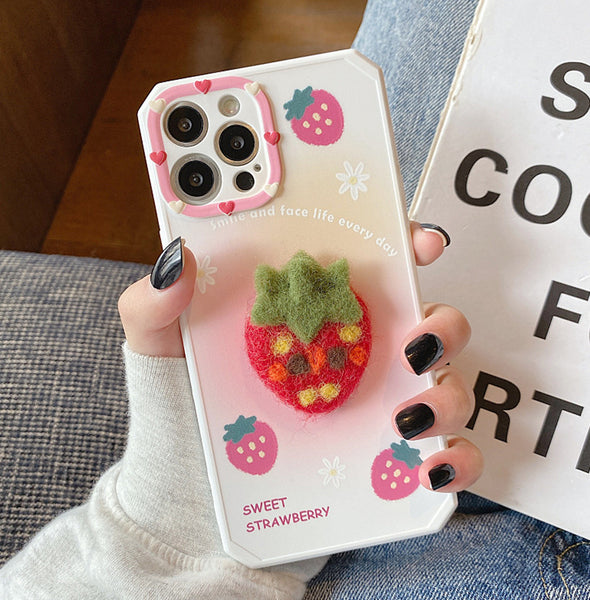 Sweet Strawberry Phone Case for iphone 7plus/8P/X/XS/XR/XS Max/11/11pro/11pro max/12/12pro/12pro max/12mini/13/13pro/13pro max JK2951
