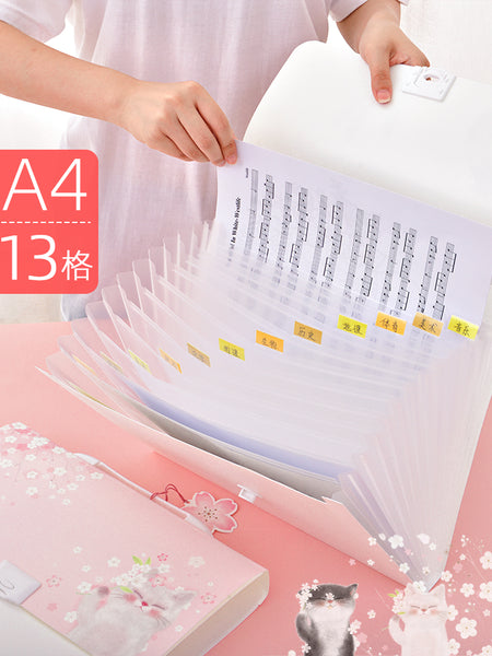 Lovely Sakura Cat File Folder JK2752