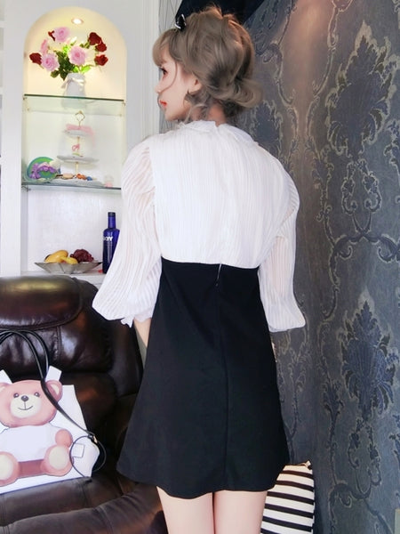 Fashion Bow-knot One-piece Dress JK1924