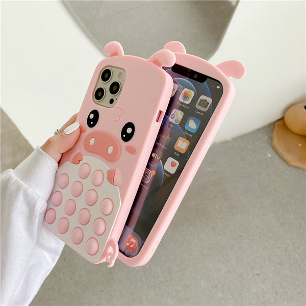Lovely Pig Phone Case for iphone7/7plus/8/8P/X/XS/XR/XS Max/11/11 pro/11 pro max/12/12pro/12mini/12pro max JK2838