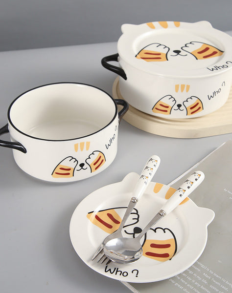 Lovely Cat Printed Bowl JK2935