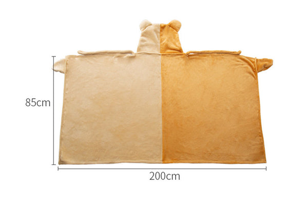 Lovely Rabbit and Bear Cloak Blanket JK1883