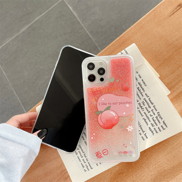 Cute Peach Phone Case for iphone7/7plus/8/8P/X/XS/XR/XS Max/11/11 pro/11 pro max/12/12pro/12mini/12pro max JK2812