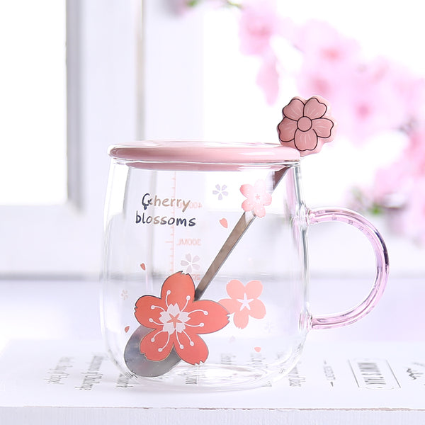 Cute Sakura Glass Cup JK2450