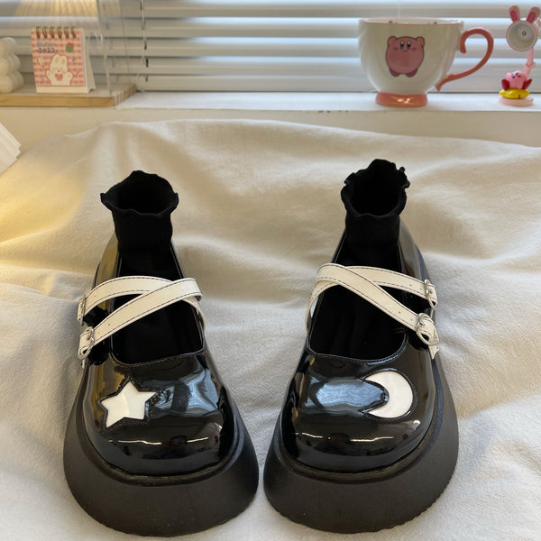 Cute Moon and Star Lolita Shoes JK3076