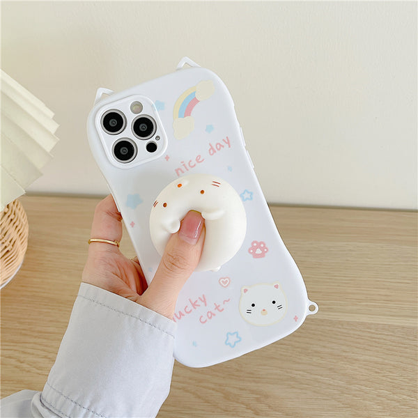 Cute Cat Phone Case for iphone 7plus/8P/X/XS/XR/XS Max/11/11pro max/12/12pro/12pro max/13/13pro/13pro max JK3021