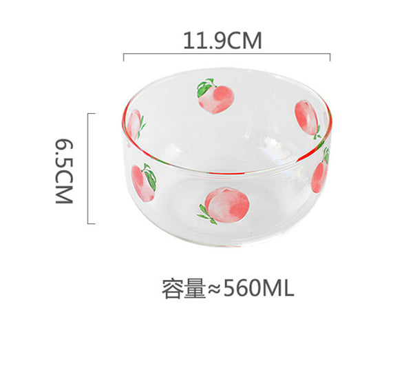 Cute Peach Printed Bowl JK2270