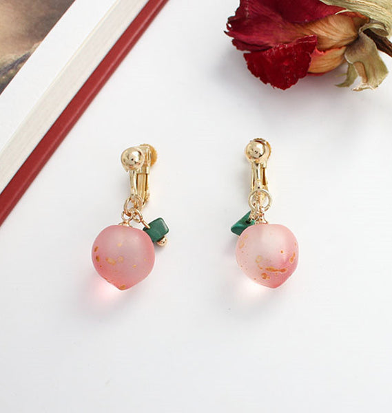 Sweet Peach Earrings/Clips JK2881