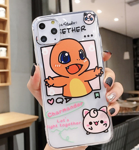 Cute Pikachu Phone Case for iphone 7/7plus/8/8P/X/XS/XR/XS Max/11/11 pro/11 pro max JK1959