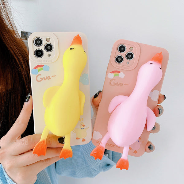 Lovely Duck Phone Case for iphone7/7plus/8/8P/X/XS/XR/XS Max/11/11 pro/11 pro max/12/12pro/12mini/12pro max JK2780