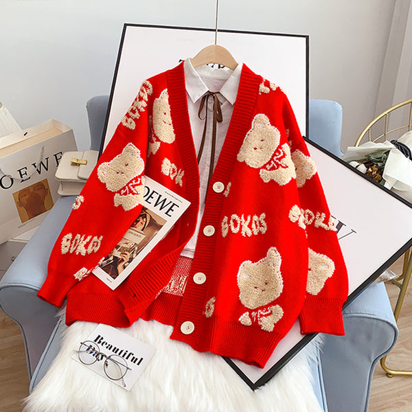 Cute Bear Sweater Coat JK3053