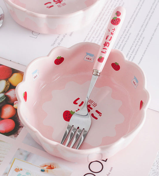 Pink Strawberry Bowl JK2505