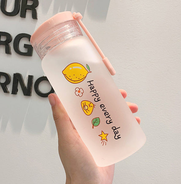 Cute Fruits Glass Water Bottle JK2271
